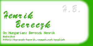 henrik bereczk business card